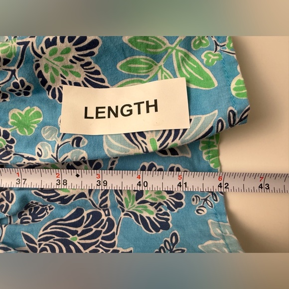 Anthony Richard’s Women's Size Large House Dress Muumuu Blue Floral Ruffle Hem - Picture 9 of 10